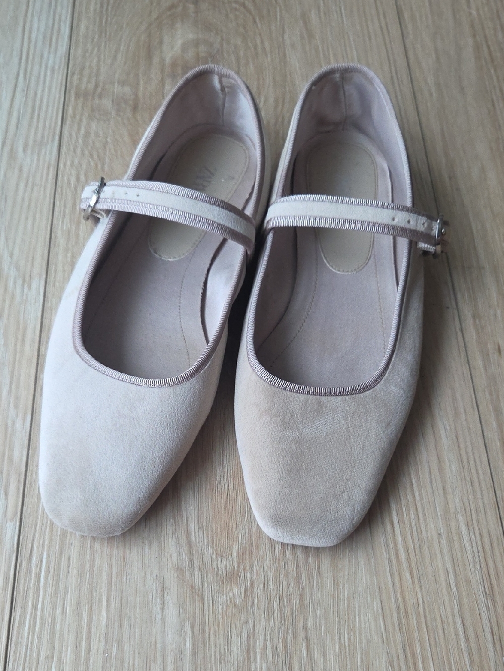 Mary Jane Flats Taupe Gray